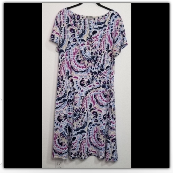 JM Collection faux wrap dress size large - Picture 1 of 3